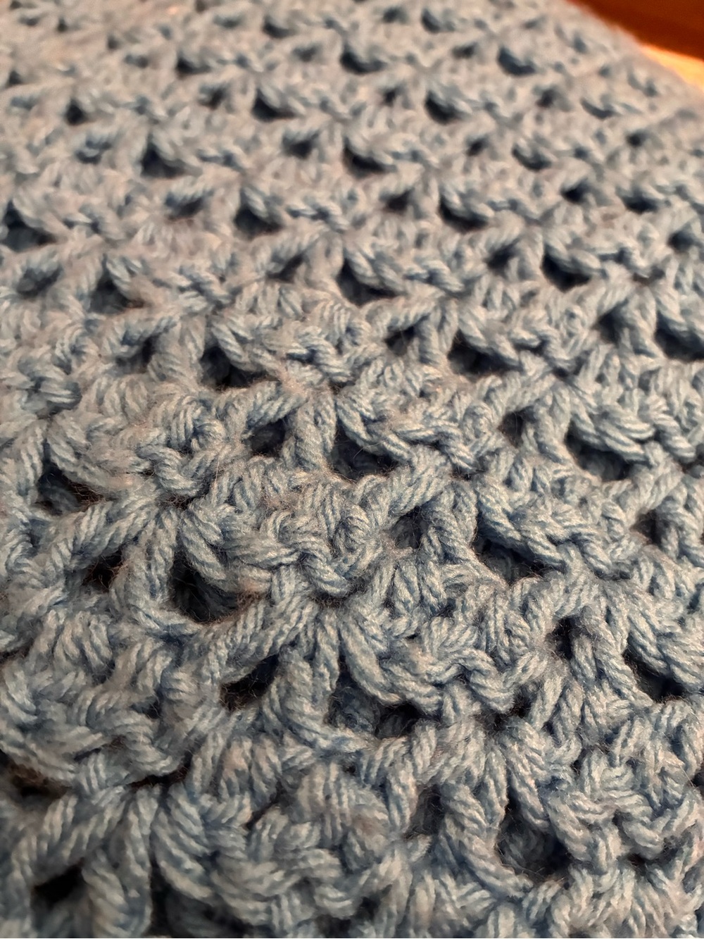 Handmade Crochet Blanket -  Blue